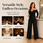 ✨ Women's Chic Off-Shoulder Sequined Jumpsuit — Elegant & Eye-Catching 🌟