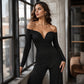 ✨ Women's Chic Off-Shoulder Sequined Jumpsuit — Elegant & Eye-Catching 🌟
