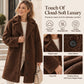 ✨ Women's Longline Teddy Coat with Lapel: Soft, Warm & Button-Down 🧥