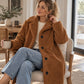 ✨ Women's Longline Teddy Coat with Lapel: Soft, Warm & Button-Down 🧥
