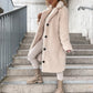 ✨ Women's Longline Teddy Coat with Lapel: Soft, Warm & Button-Down 🧥