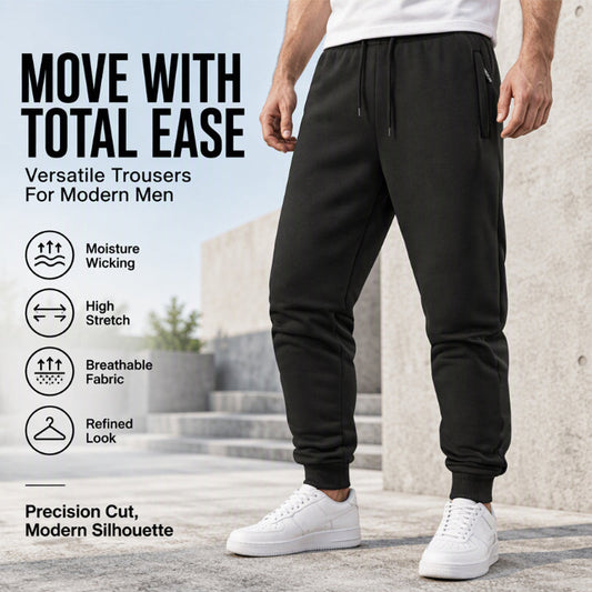 ✨ Move with Total Ease: Men's Versatile Athletic Joggers with Zip Pockets ☕