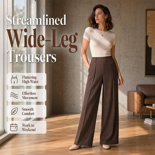 ✨ From Desk to Dinner: Women's High-Waisted Wide-Leg Trousers 🥂
