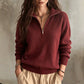 ✨ Women's Solid Half-Zip Sweater — Breathable Knit & Versatile Style ✨