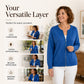 Women's Casual Zip-Up Knit Jacket