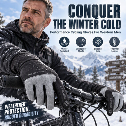 ✨ Men's Winter Cycling Gloves: Windproof, Touchscreen & Silicone Grip 🚴‍♂️