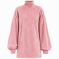 ✨ Elegant Women's Dress with Billowy Lantern Sleeves — Cozy Ribbed Knit ☕