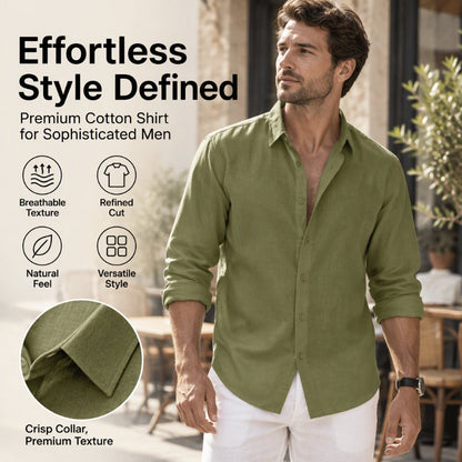 ✨ Effortless Style Defined: Men's Premium Linen Shirt for Sophisticated Men ☕