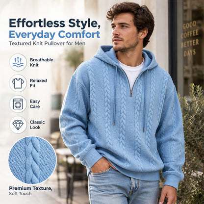 ✨ Effortless Style, Everyday Comfort: Men's Cable Knit Hoodie ☕