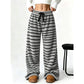 ✨ Women's Striped Plush Lounge Pants — Wide-Leg, Soft & Breathable 🌟