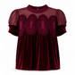 ✨ Women's Vintage Velvet Blouse — Ruffled Mock Collar & Lace Detail ☕