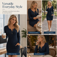 ✨ Women's Flattering Rib Knit Sweater Dress — Button Front & Side Pockets ☕