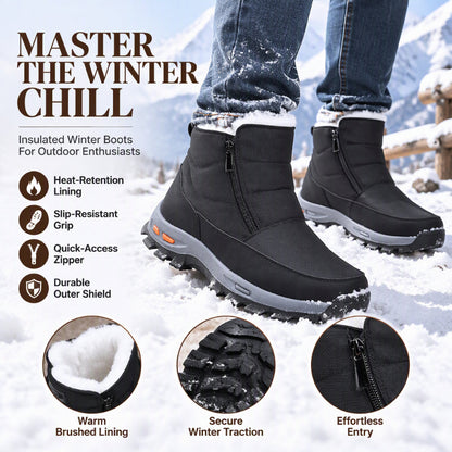 ✨ Master the Winter Chill: Men's Insulated Snow Boots with Plush Lining ❄️