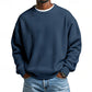 ✨ Men's Waffle Knit Crewneck Sweatshirt: Soft Touch & Ribbed Trims 🍂