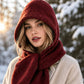 ✨ Women's 2-in-1 Knit Hooded Scarf — Cozy Coverage & Versatile Style ✨
