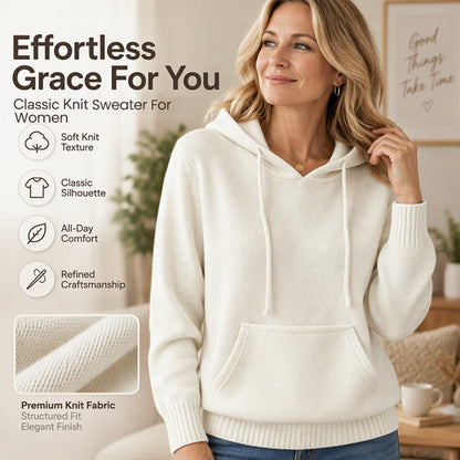 ✨ Women's Structured Knit Hoodie — Relaxed Fit & Refined Craftsmanship ✨