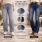 ✨ Women's Structured Waist Bootcut Jeans — Double Buttons & Flattering Fit ✨