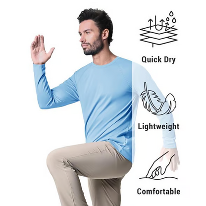 ✨ Long Sleeve Performance Shirt: UPF 50+ Sun Protection & Quick-Dry 🏃‍♂️