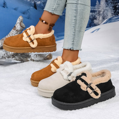 ✨ Women's Warm Slip-On Flats — Durable Rubber Sole & Trendy Style ☕