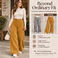 ✨ Women's Vintage Corduroy Wide-Leg Pants — Clean Flat-Front & Textured Fabric ✨
