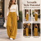 ✨ Women's Vintage Corduroy Wide-Leg Pants — Clean Flat-Front & Textured Fabric ✨