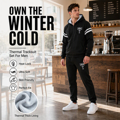 ✨ Men's Thick Fleece Hoodie & Pants Set — Zip-Up & Ultra Soft 🎯